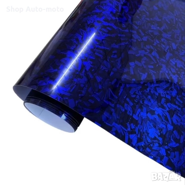 Фолио за облепяне на автомобил Automat– Тунинг визия и защита за вашата кола, 152см, Син, снимка 1
