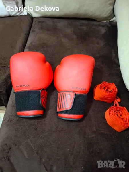 Боксови ръкавици с подарък ластици, снимка 1