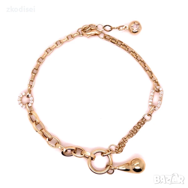 Златна дамска гривна 4,38гр. 18,5см. 14кр. проба:585 модел:33294-1, снимка 1