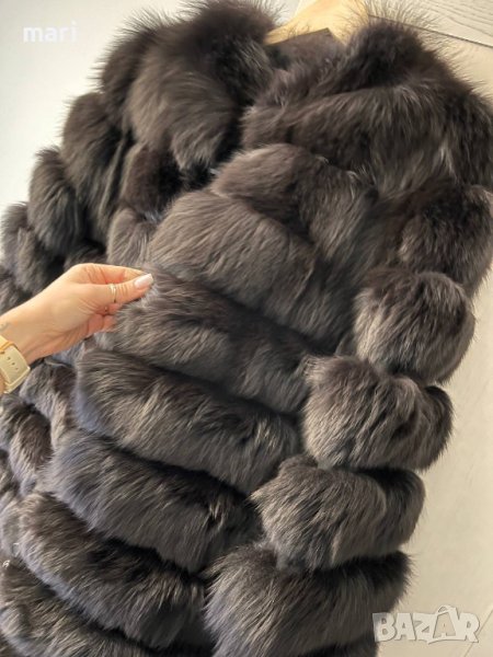 Трансформиращо се зимно палто от 100% естествен косъм, снимка 1
