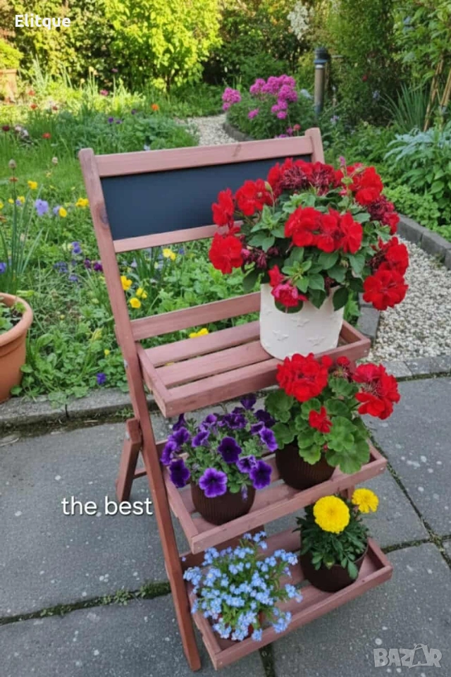 Елегантна и практична поставка за цветя, с три нива, снимка 1