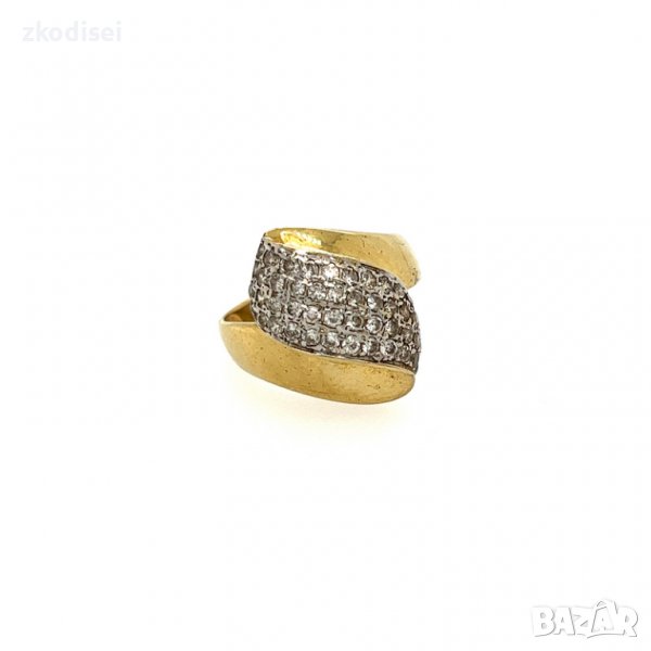 Златен дамски пръстен 5,36гр. размер:60 14кр. проба:585 модел:7495-5, снимка 1