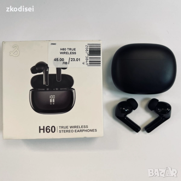 Bluetooth Слушалки H60 TRUE WIRELESS, снимка 1