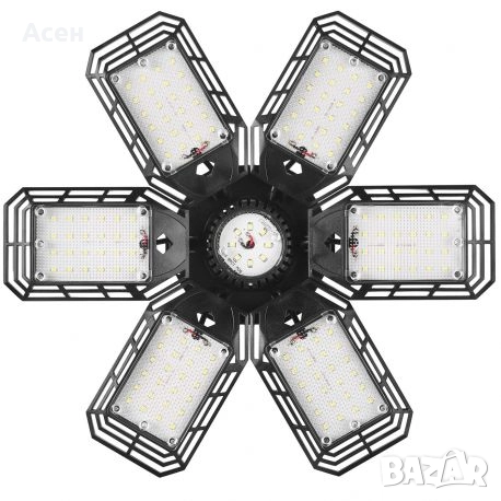 LED ТАВАННА ЛАМПА ЗА РАБОТИЛНИЦА, СГЪВАЕМА 180W 18500LM, снимка 1