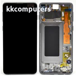 LCD Дисплей С РАМКА за Samsung SM-G973F/ GH82-18850A Galaxy S10 / Черен / Оригинал Service Pack, снимка 1