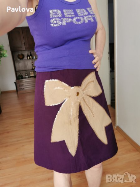 Пола  в лилаво с пандела , снимка 1