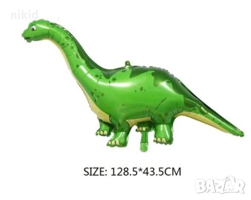 Грамаден динозавър дълга шия фолио фолиев балон хелий въздух парти, снимка 1