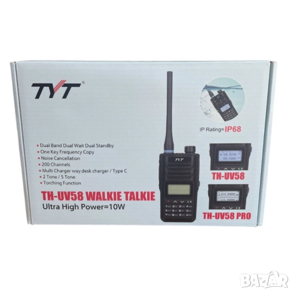 Професионална двулентова радиостанция TH-UV58, снимка 1