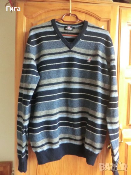 USPA US Polo Мъжки пуловер 100% агнешка вълна Размер M, снимка 1