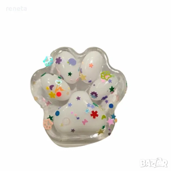 Играчка Таби лапа, Тип Mochi squishy, Anti stress, Силиконова, 6 см, снимка 1
