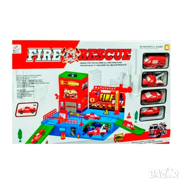  Паркинг "Пожарна" 4 колички и пътни знаци, снимка 1