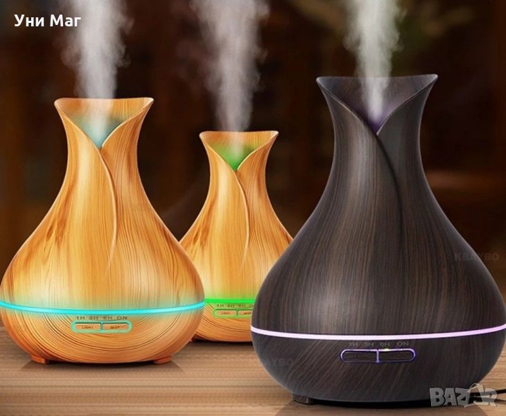 550мл Арома ултразвуков дифузер за етерични масла овлажнител за въздух, с дистанционно, снимка 1