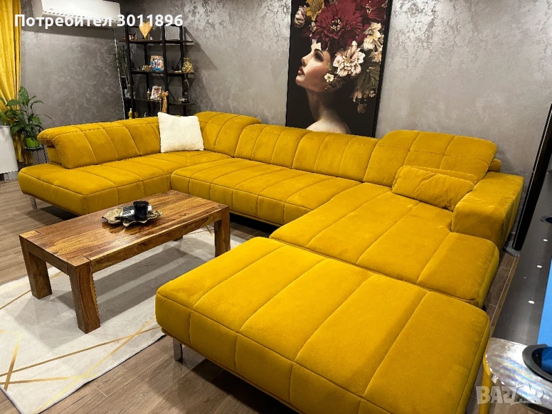 Като нов Диван плюш Високо качество , снимка 1