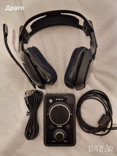 Гейминг комплект Astro - A40 + MixAmp , черен , снимка 1