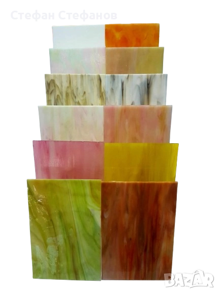 Комплекти от цветно художествено стъкло, снимка 1
