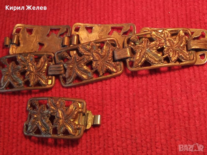 ВЪЗРОЖДЕНСКА СТАРИННА БРОНЗОВА ФЛОРАЛНА ГРИВНА 2060, снимка 1