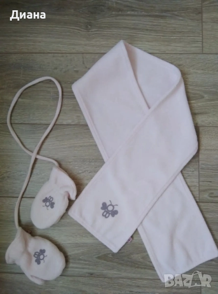 Бебешки комплект (шал с ръкавички) Okaïdi, 3-6 м , снимка 1