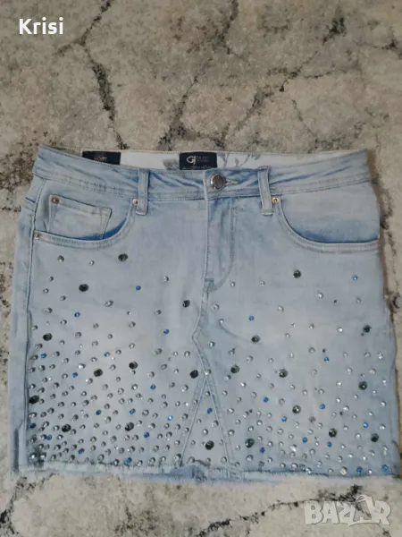 Дънкова пола с пайети Gaudi Jeans, снимка 1
