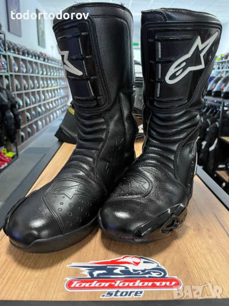 Mото Ботуши ALPINESTARS SMX-4 BLACK,номер 42 оригинални,много запазени, снимка 1