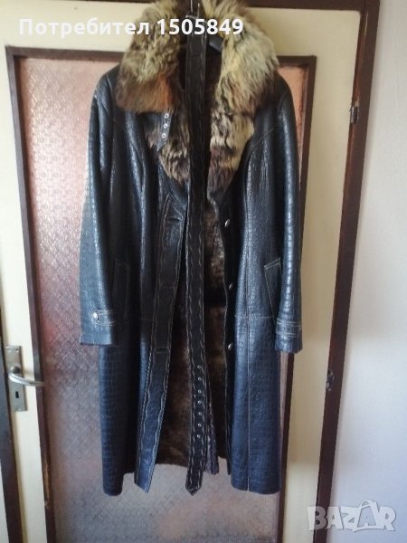 Кожух от естествена кожа, естествен косъм, снимка 1