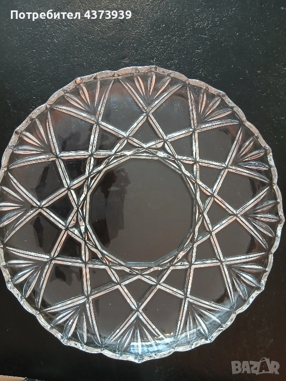 Кристално плато "Walther glass", снимка 1