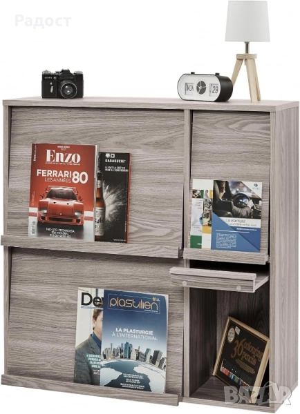 Ирис Ояма, Мебелен рафт за съхранение Библиотека с 4 врати на панти, снимка 1