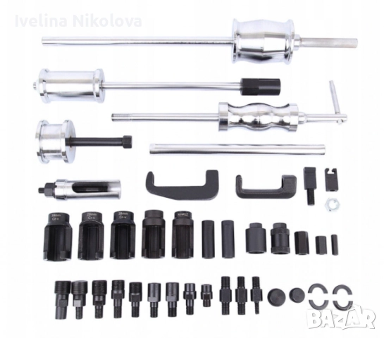 Комплект обратен чук за вадене на дюзи 40 части, снимка 2 - Куфари с инструменти - 52492534