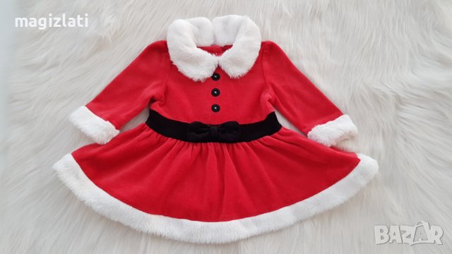 Коледна рокля 0-3 месеца, снимка 5 - Бебешки рокли - 42692771