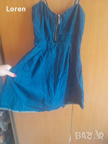 Рокличка от тънък плат тип дънков, снимка 2 - Рокли - 50954471