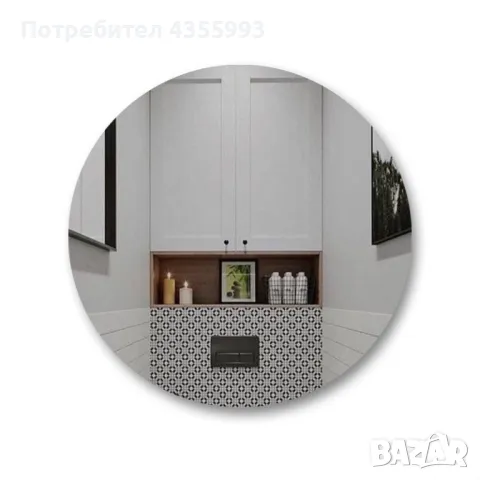 Огледало за баня с LED осветление 60 см, снимка 2 - Огледала - 48653759