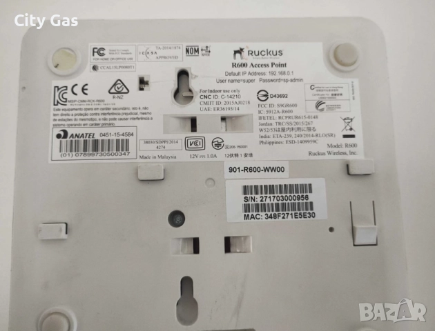 AP Ruckus R600 Unleashed, Mesh Wireless Access Point, снимка 2 - Рутери - 52688879