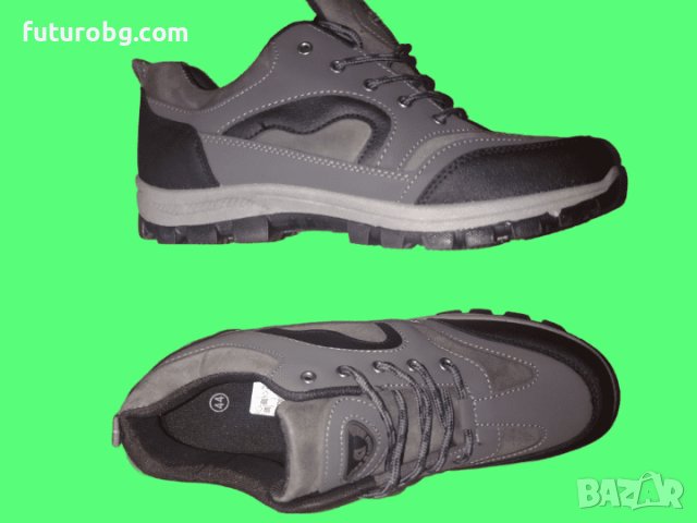 Сиви водоустойчиви маратонки с изразен грайфер за зимата