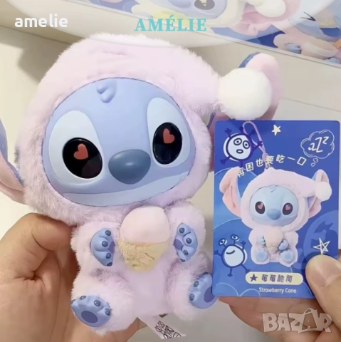 Stitch Labubu Възможност за избор на визия! Eat Something Before Sleep,Стич Лабубу аксесоар за чанта, снимка 2 - Други - 51780558