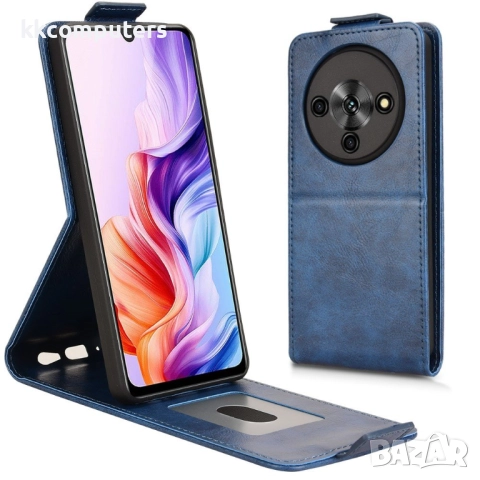 ZTE Blade A76 5 Flip3 Кожен Калъф и Скрийн Протектор, снимка 3 - Калъфи, кейсове - 51434113