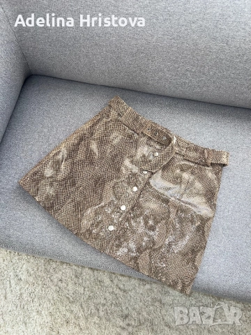 Еко кожа змия пола Zara M, снимка 13 - Поли - 51813376