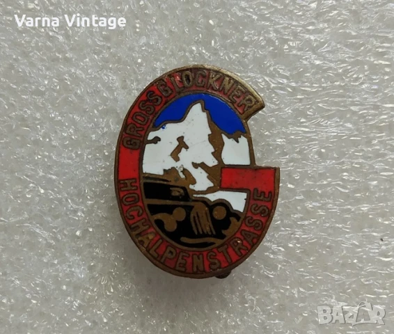 Значка на Гросглокнер Хохалпенщрасе Австрийски високоалпийски път 1930-1940те . GES. GESCH. Австрия.