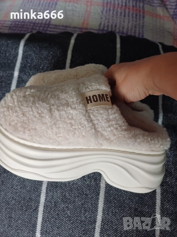 Домашни чехли с дебела подметка, снимка 2 - Чехли - 52704022