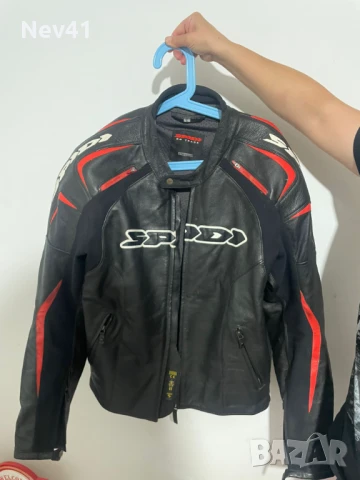 Оригинално мото яке SPIDI от естествена кожа – размер 56, снимка 3 - Якета - 51283865