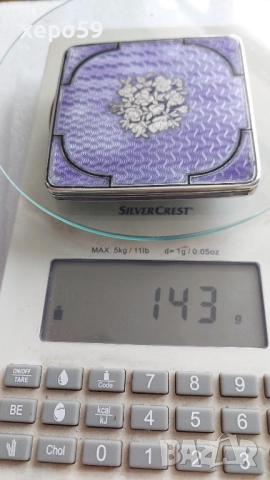 Стара сребърна табакера,с гилеше емайл сребро 925 , снимка 3 - Други ценни предмети - 52273904