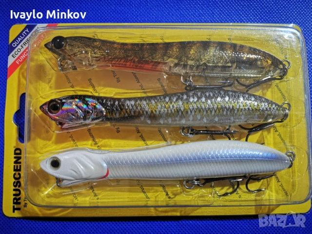 13.5см. 26.5гр. 3бр. Воблер Popper Pencil Truscend