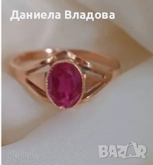 Златен дамски пръстен, снимка 3 - Пръстени - 56545377
