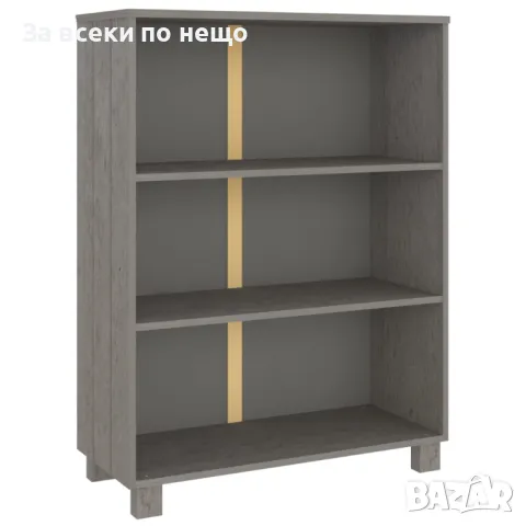 Библиотека, светлосива, 85x35x112 см, бор масив Код P5