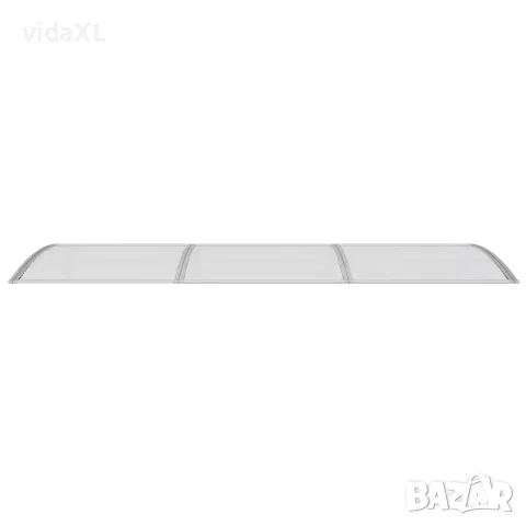 vidaXL Навес за врата, сив, 300x100 см, поликарбонат, снимка 4 - Врати за баня - 56146152