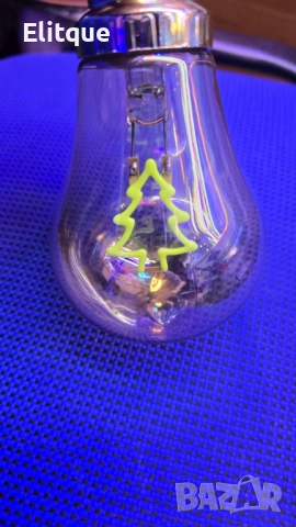 Коледна LED декоративна крушка с фигура – Елха / Love – Топъл празничен акцент за дома и подарък, снимка 2 - Други - 52629405