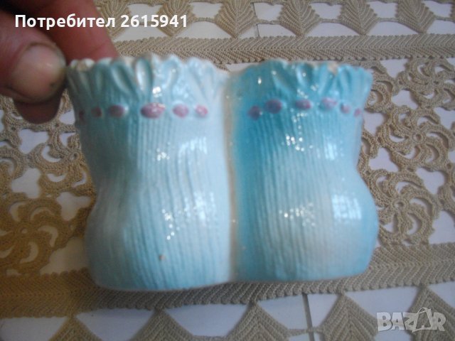 Винтидж 1960г-Япoнска INARCO-Порцеланова Фигура-Детски Обувки/Ваза-Отлична, снимка 13 - Статуетки - 39898150