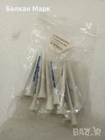Лот 10 пакета x 10 бр.дървени тийчета за голф (70 мм),golf tees-внос от Германия, снимка 3 - Голф - 55754308