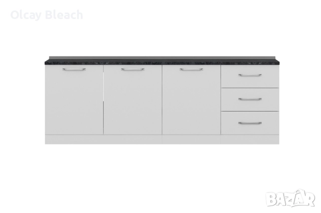 Кухненски долен модул 240см Minar White, снимка 4 - Кухни - 52492849