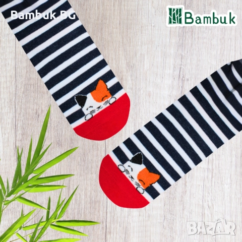 Дамски чорапи за весело настроение “Криещи се котенца”, снимка 9 - Други - 52577579