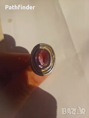 Дизайнерски сребърен пръстен с голям камък, снимка 5 - Пръстени - 47859694