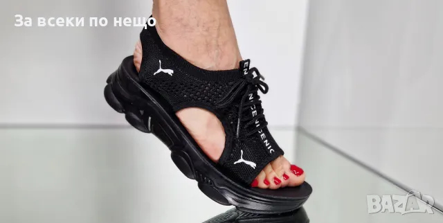 Puma Дамски Черни Сандали С Връзки Пума Код P607, снимка 4 - Сандали - 50427893